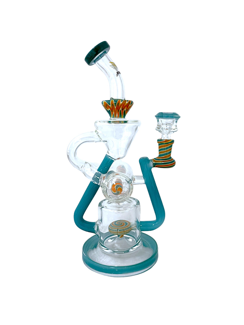 12" Fancy Glass Tube Recycler (9416A)