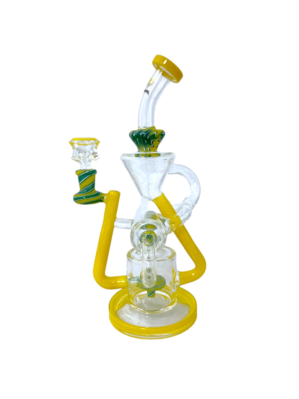 12" Fancy Glass Tube Recycler (9416Y)