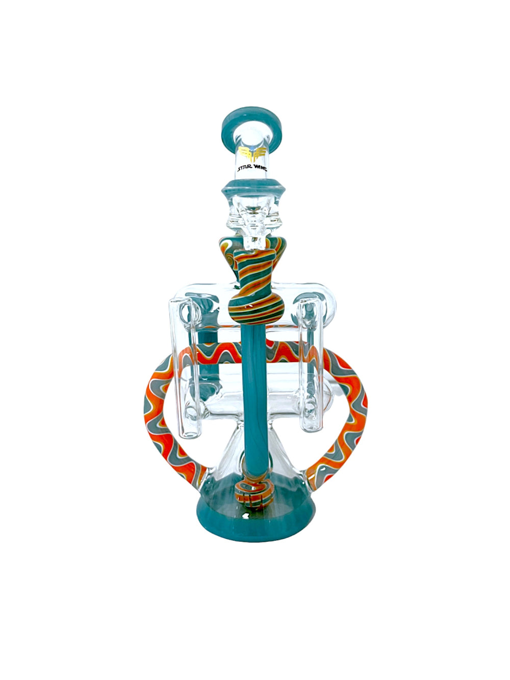 11" Fancy Glass Tube Recycler (9417A)