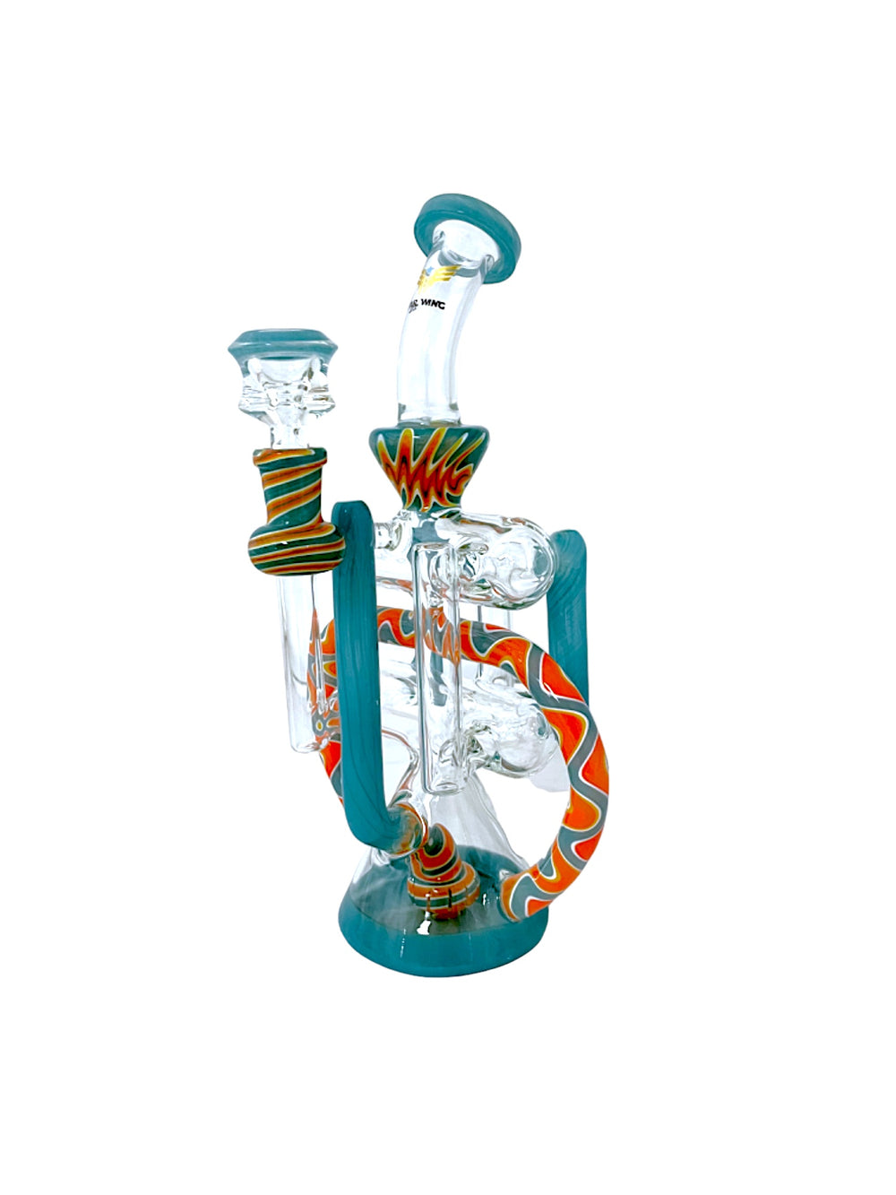11" Fancy Glass Tube Recycler (9417A)