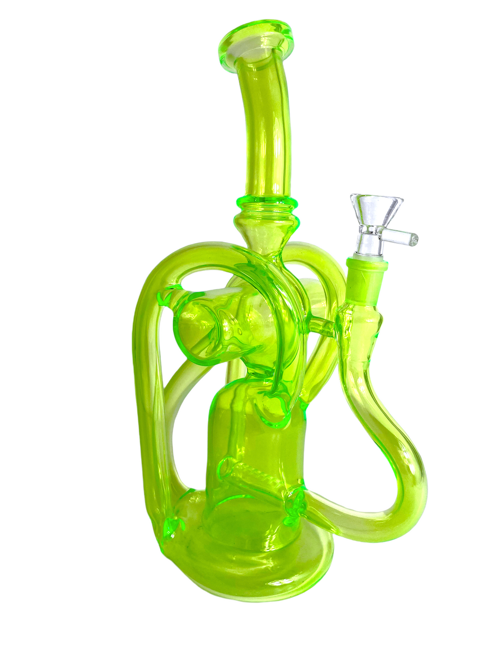 12" Neon Recycler Water Pipe