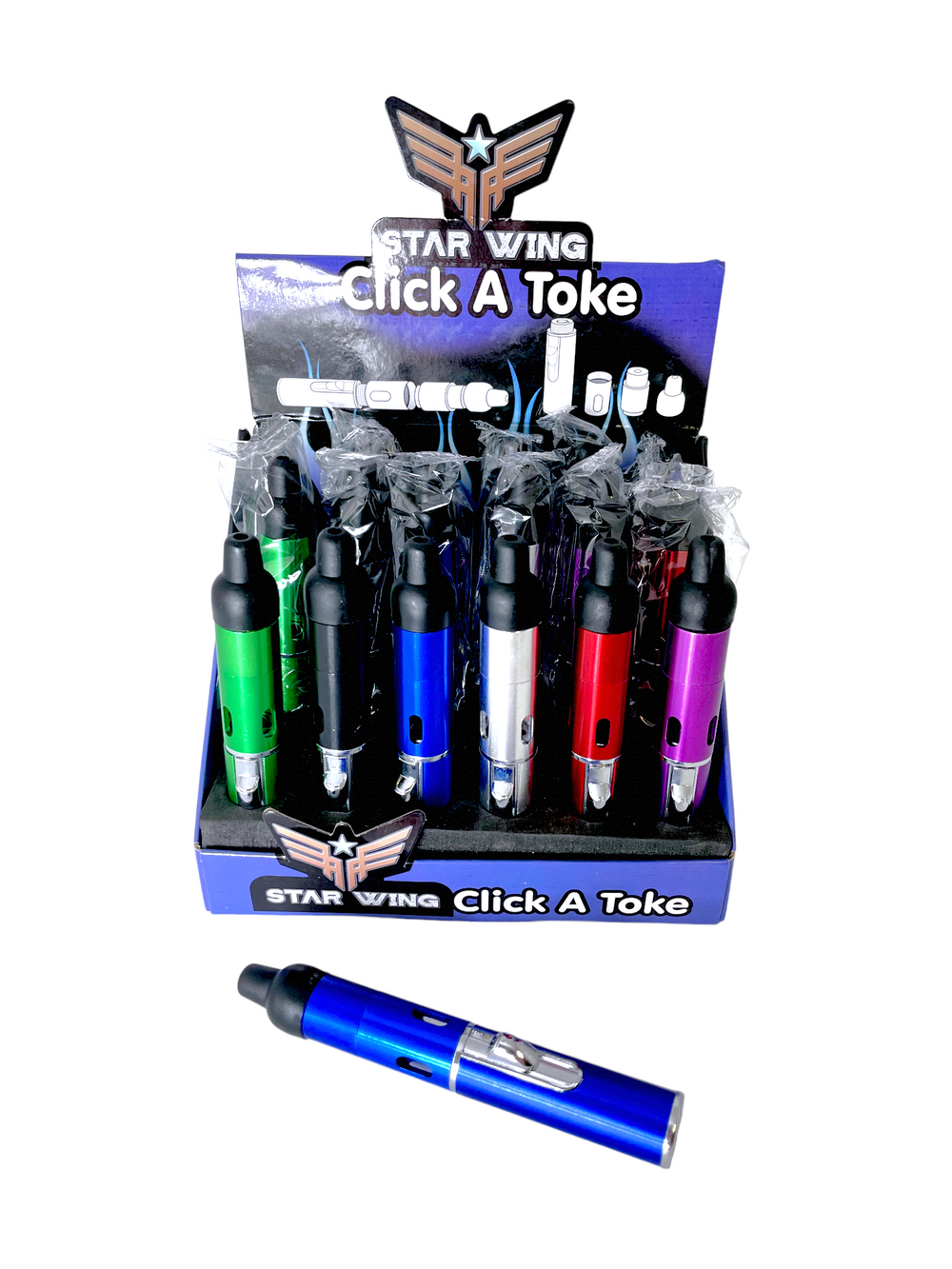 5" Click A Toke Lighter Pipe (24CT)