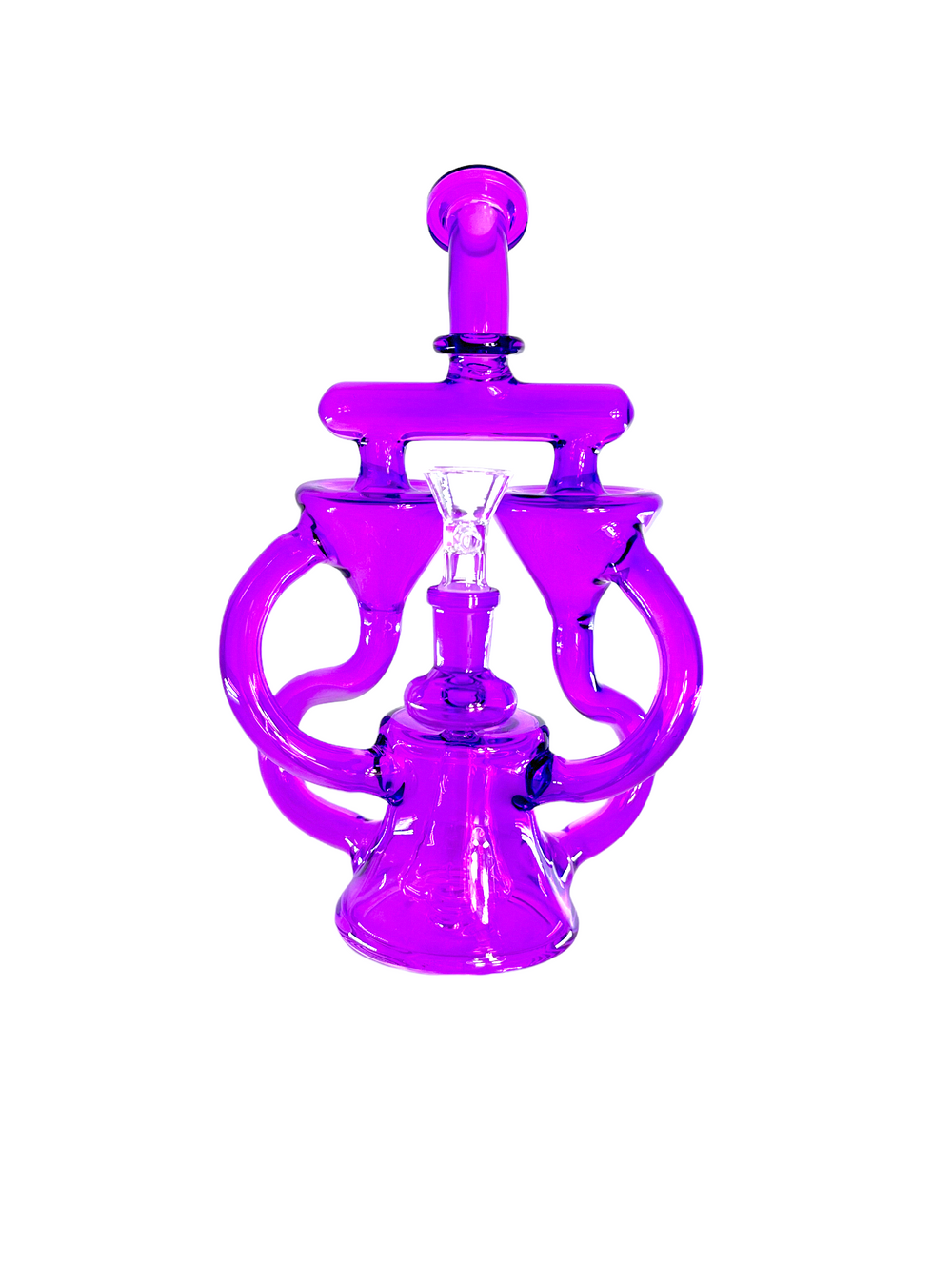 10" Neon Recycler Water Pipe