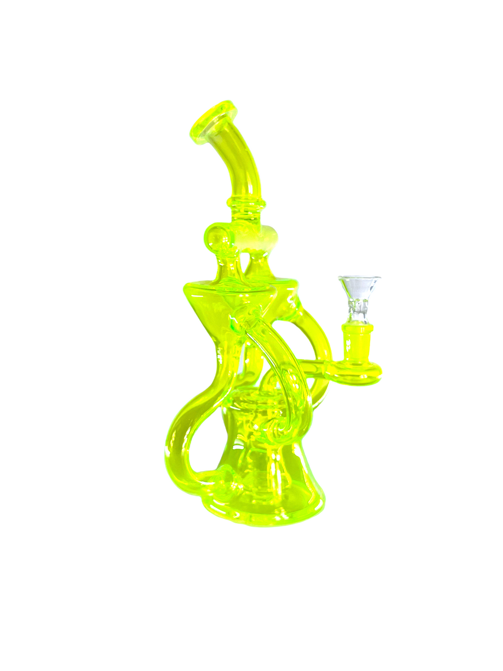 10" Neon Recycler Water Pipe