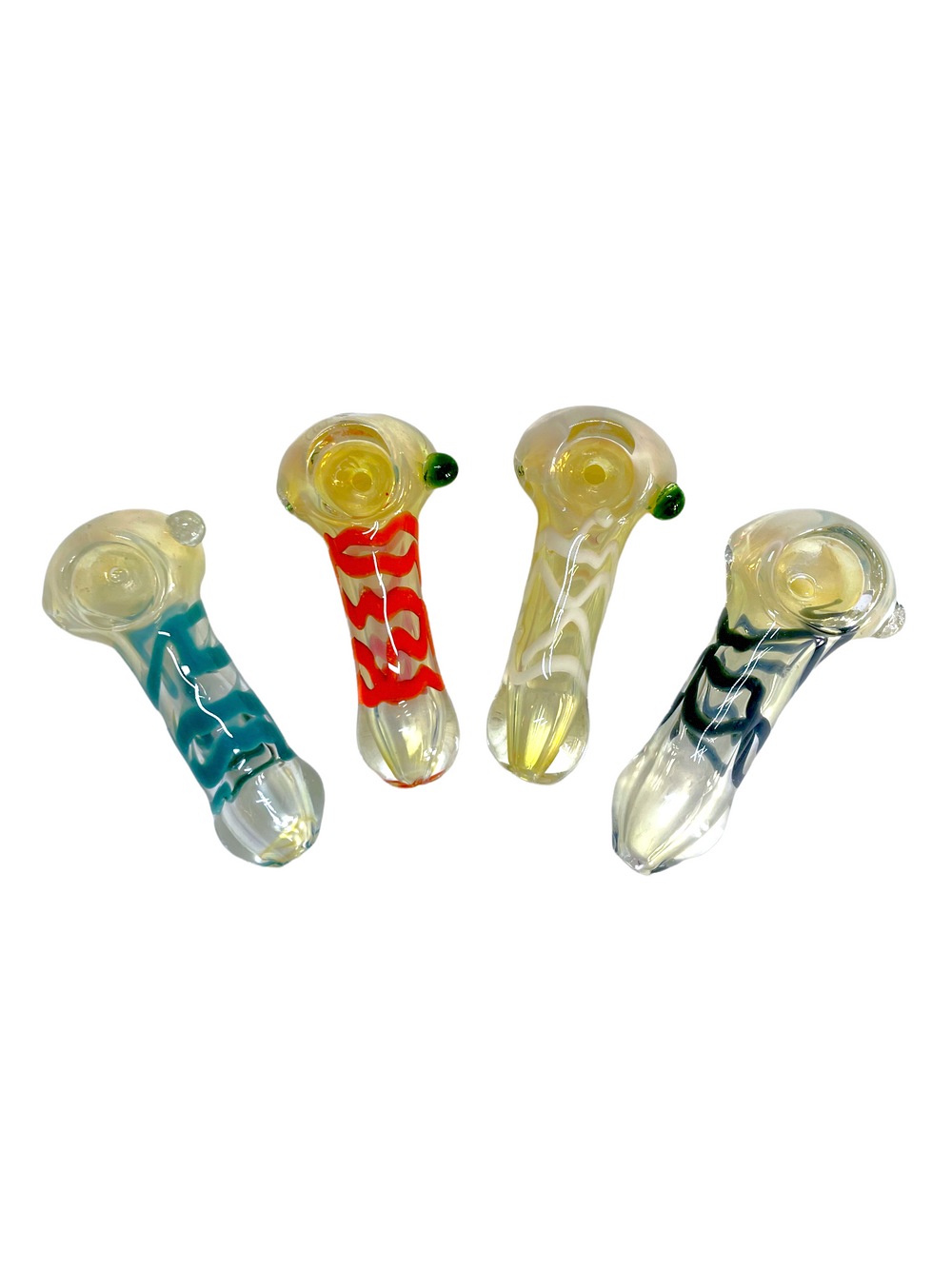 3" Flat Mouth Frit Spoon Glass Hand Pipe (10CT)