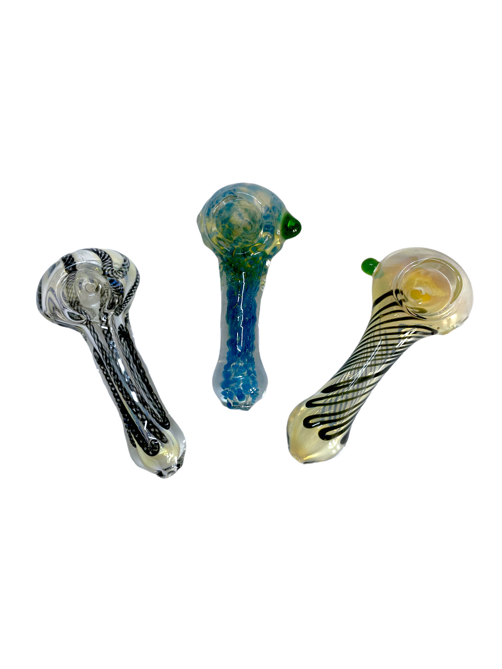 3" Fumed Indide Out Glass Hand Pipe (10CT)