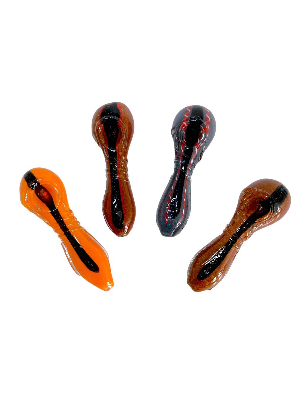 3.5" Glass Hand Pipe Assorted Colors (10CT)
