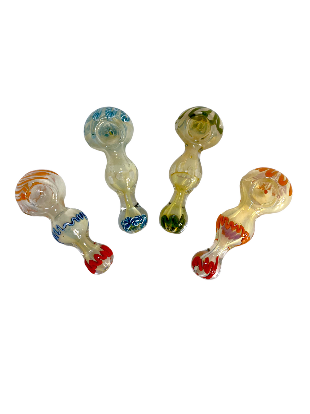 4" Fumed Inside Out Glass Hand Pipe