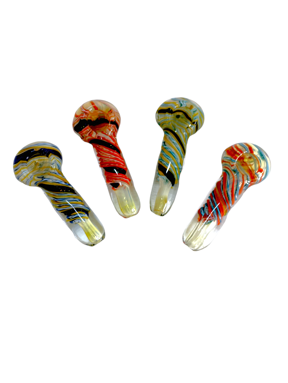3.5" Spiral Fumed Dichro Glass Hand Pipe