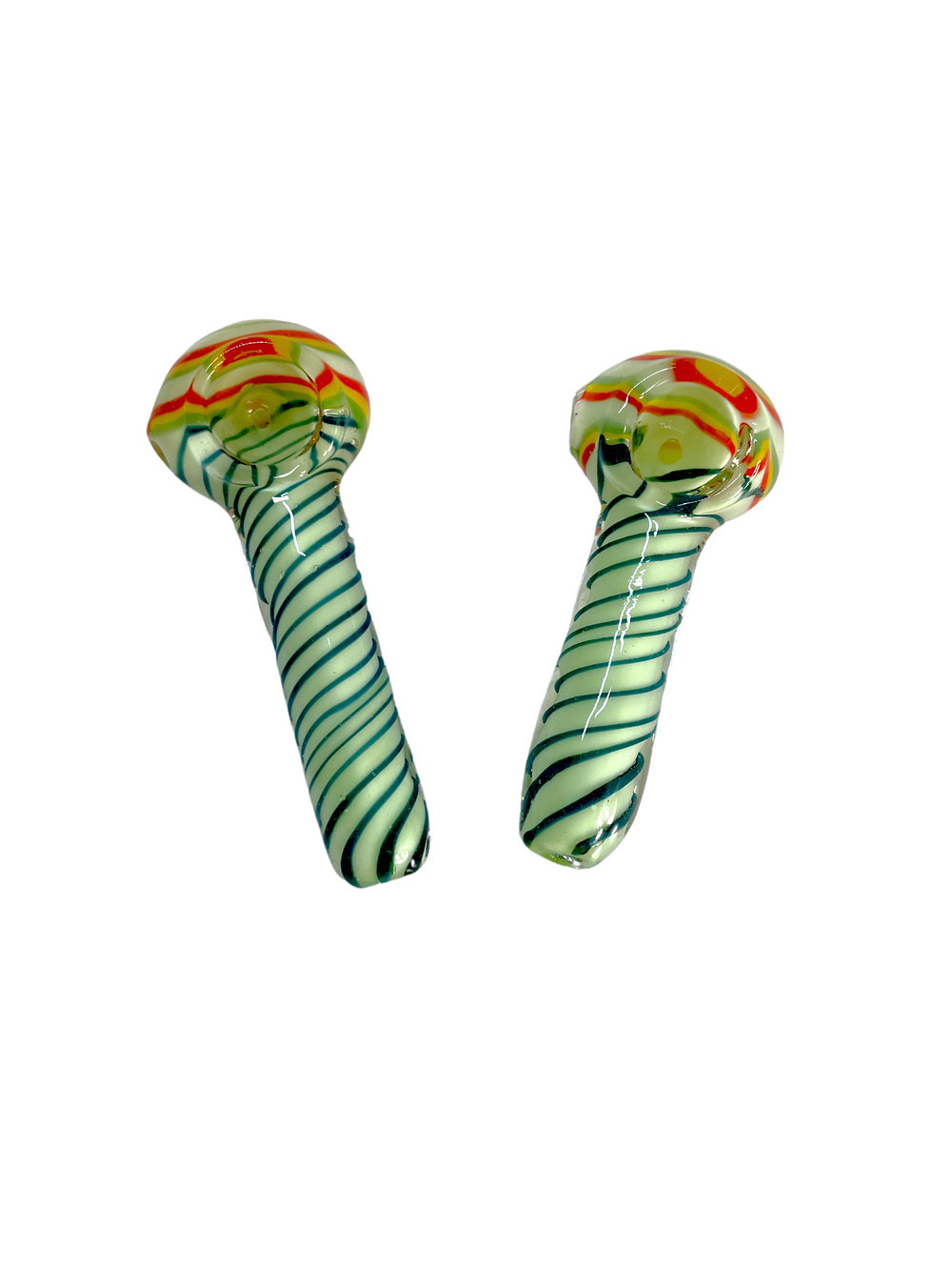 3.5" Slime Spiral Glass Hand Pipe