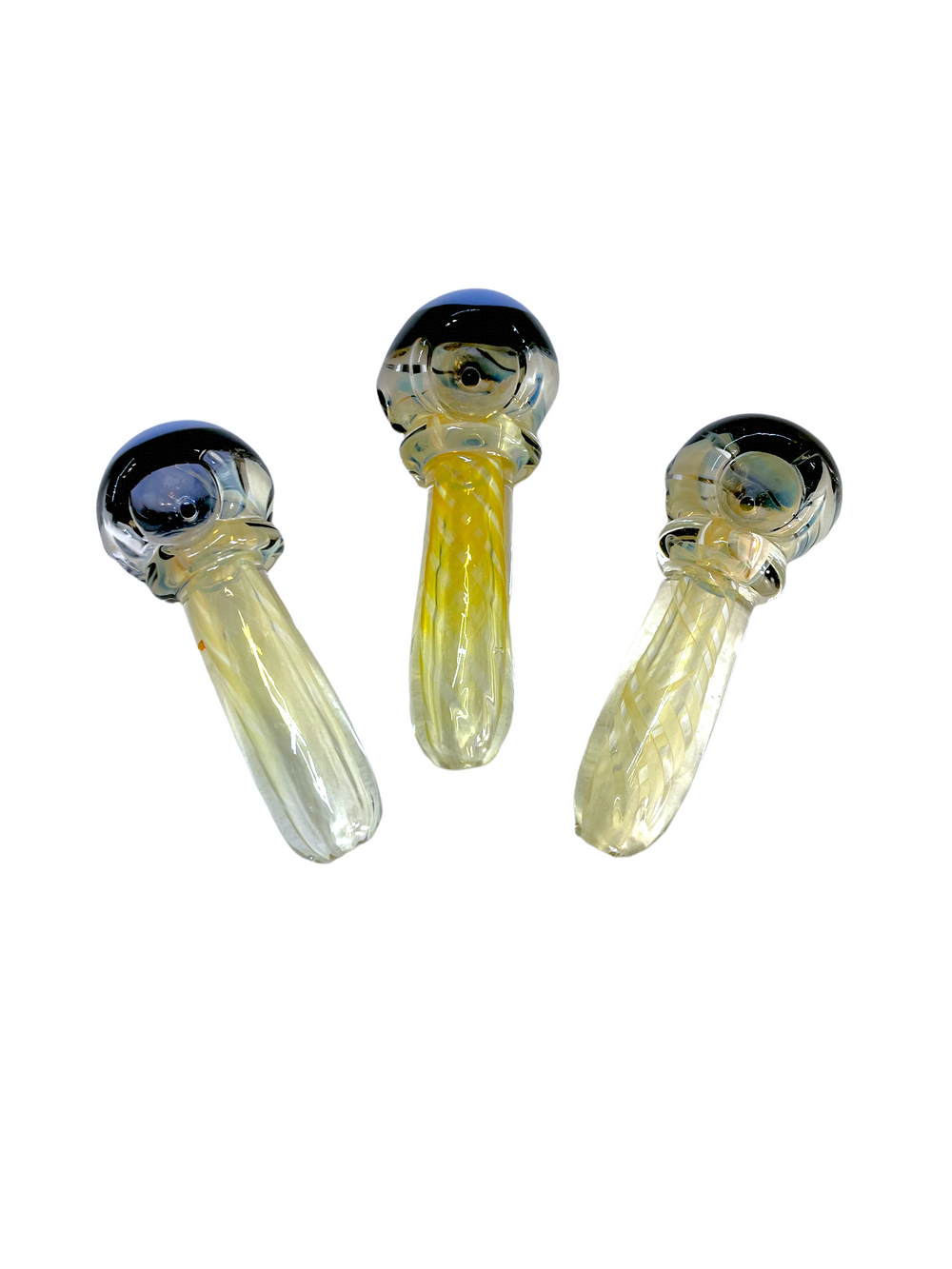 3.5" Spiral Fumed Glass Hand Pipe