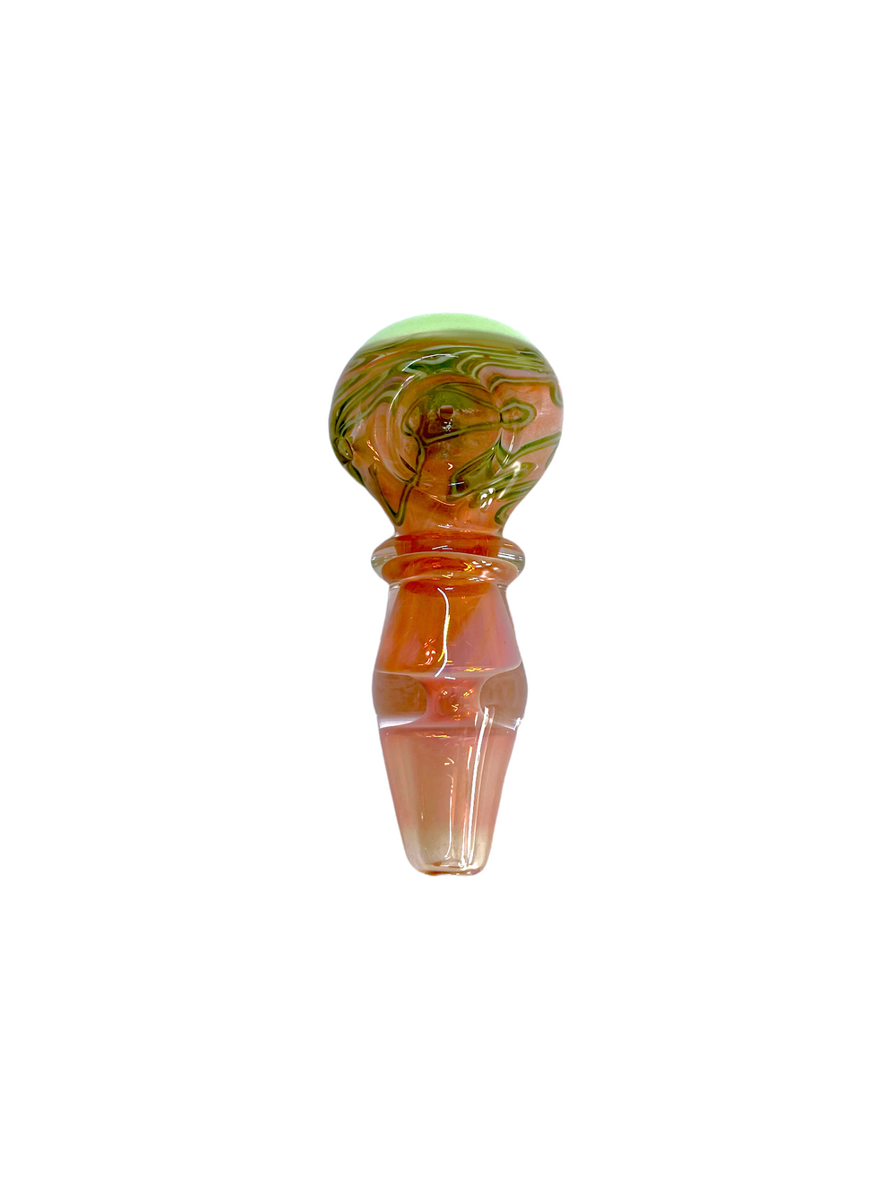 4.5" Pink Fumed Inside Out Heavy Glass Hand Pipe