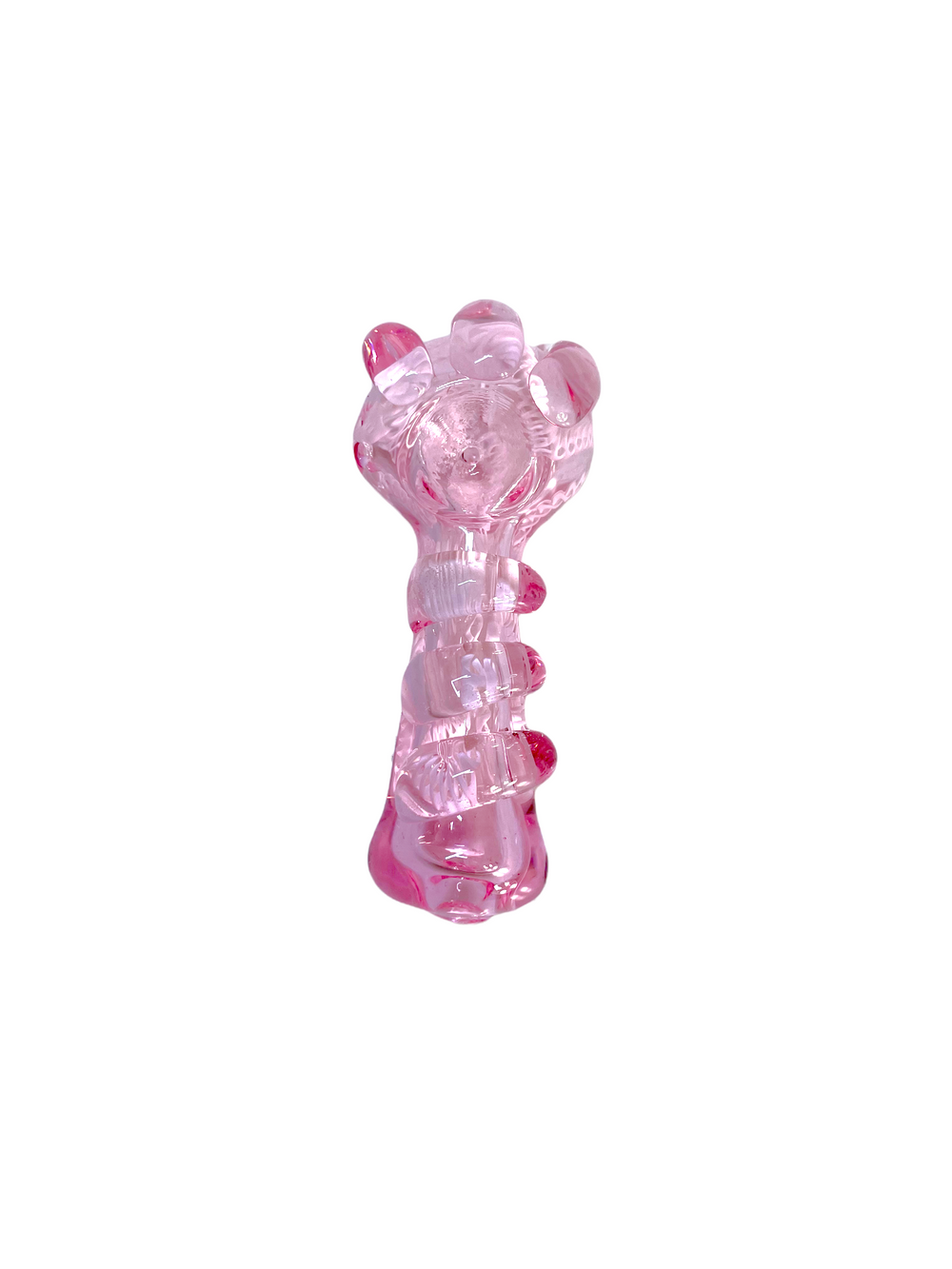 4.5" Pink Swirl & Clear Premium Heavy Glass Hand Pipe