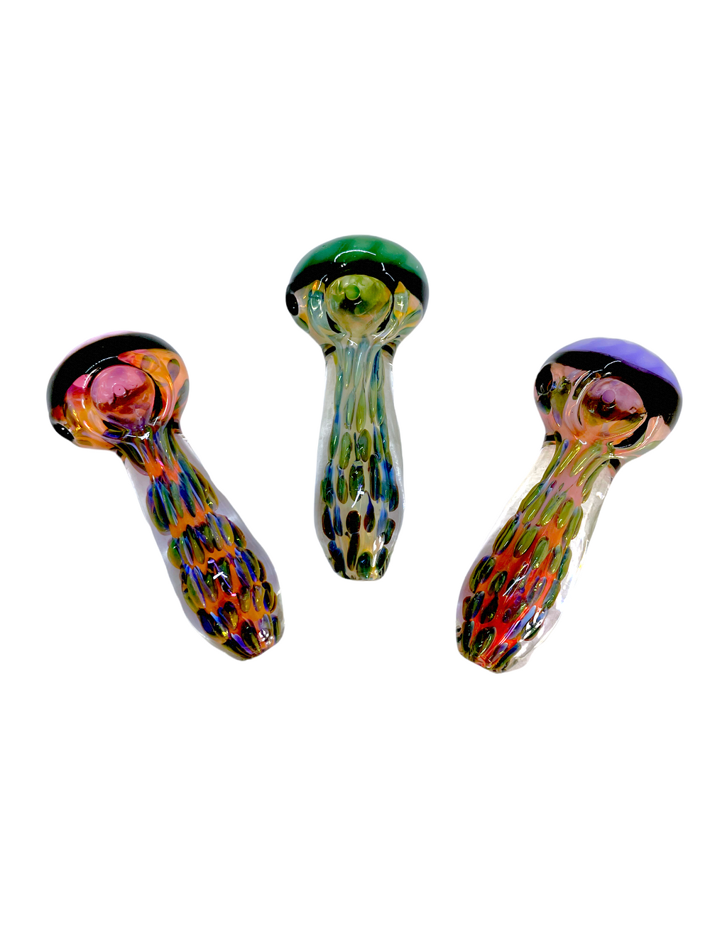 4" Double Fumed Color Changing Heavy Glass Hand Pipe
