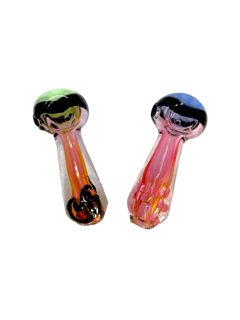 4" Double Fumed Color Changing Heavy Glass Hand Pipe