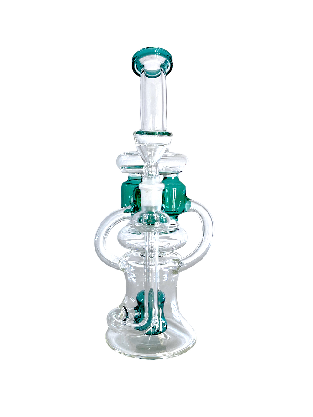 12" Glass Recycler Water Pipe