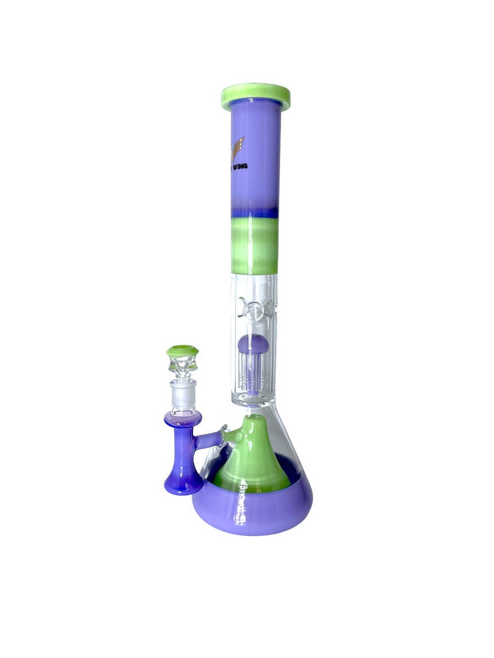 18" Color Tube Tree Perc Water Pipe-GN