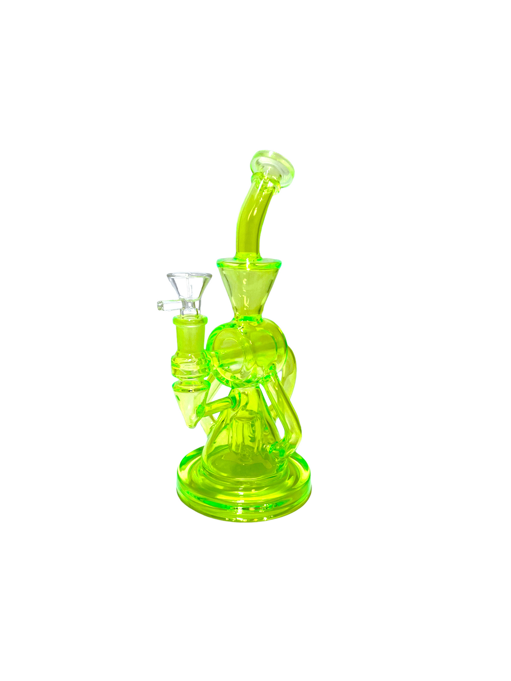 9" Neon Cylindrical Recycler-GN