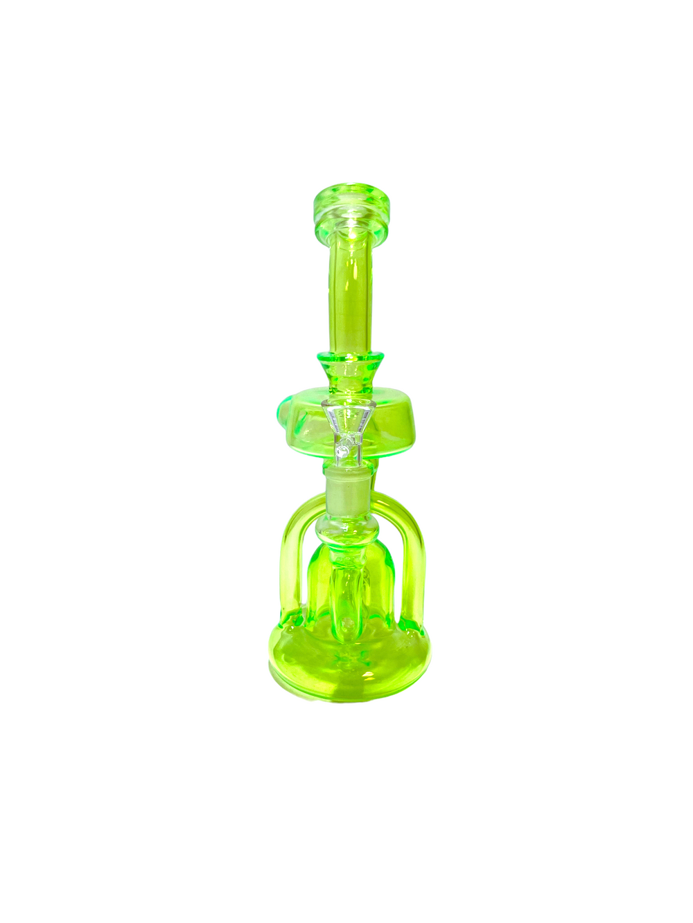 10" Neon Arch Colorful Recycler Dab Rig-GN