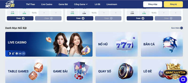 Những sản phẩm phải thử khi đến Sky88 